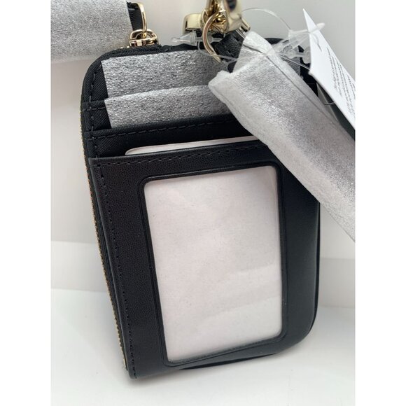 Kate Spade New York Chelsea Black Card Case Lanyard With ID Window - Picture 2 of 3